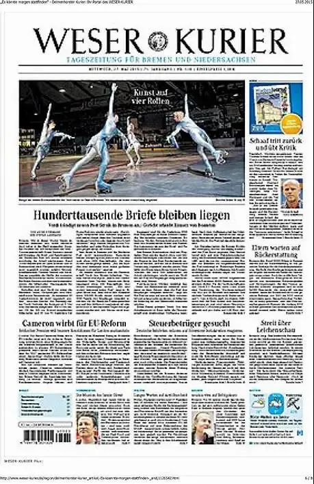 Seite aus dem Weser-Kurier